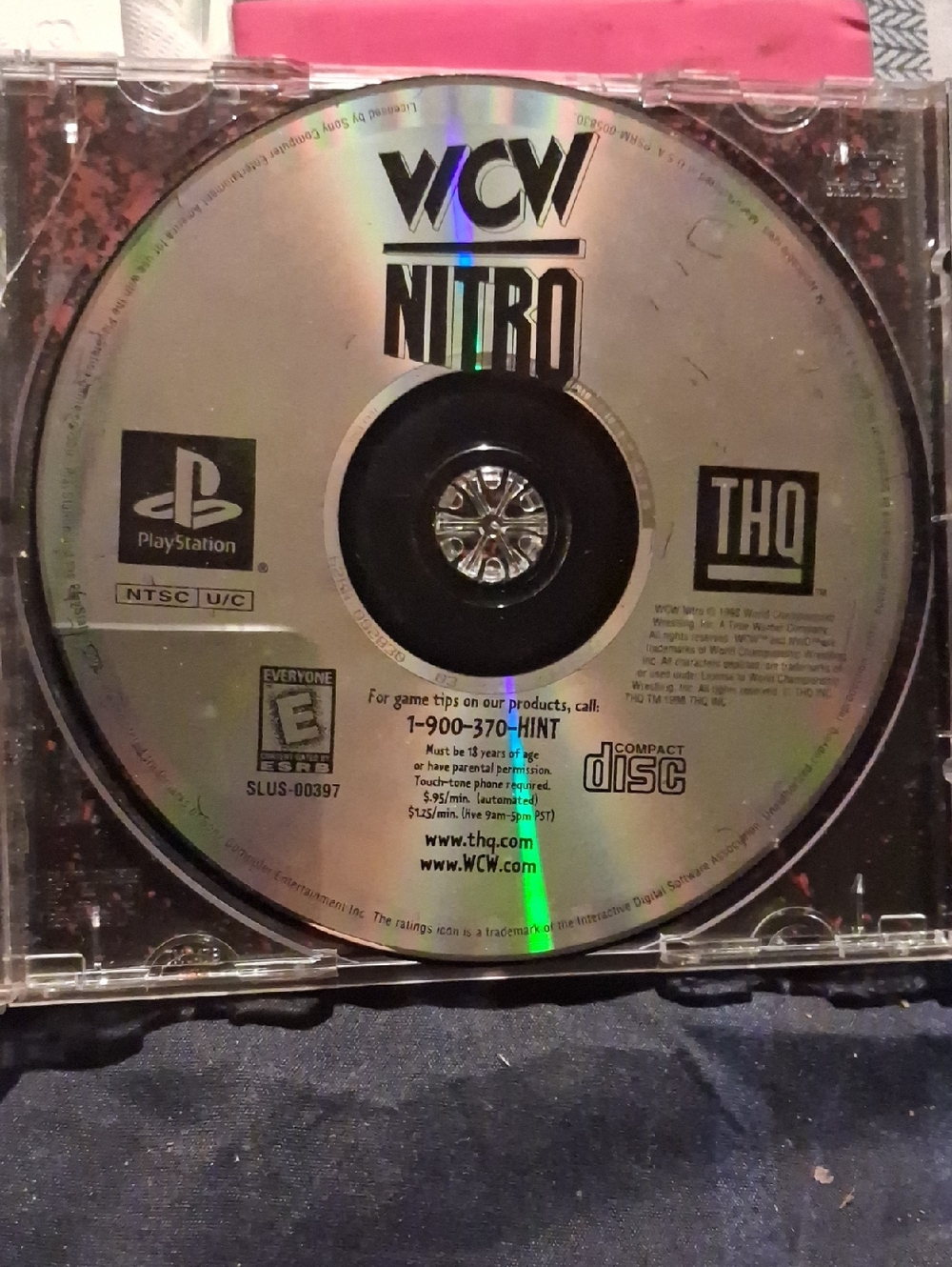 HQ WCW Nitro PlayStation Game Disc - Silver